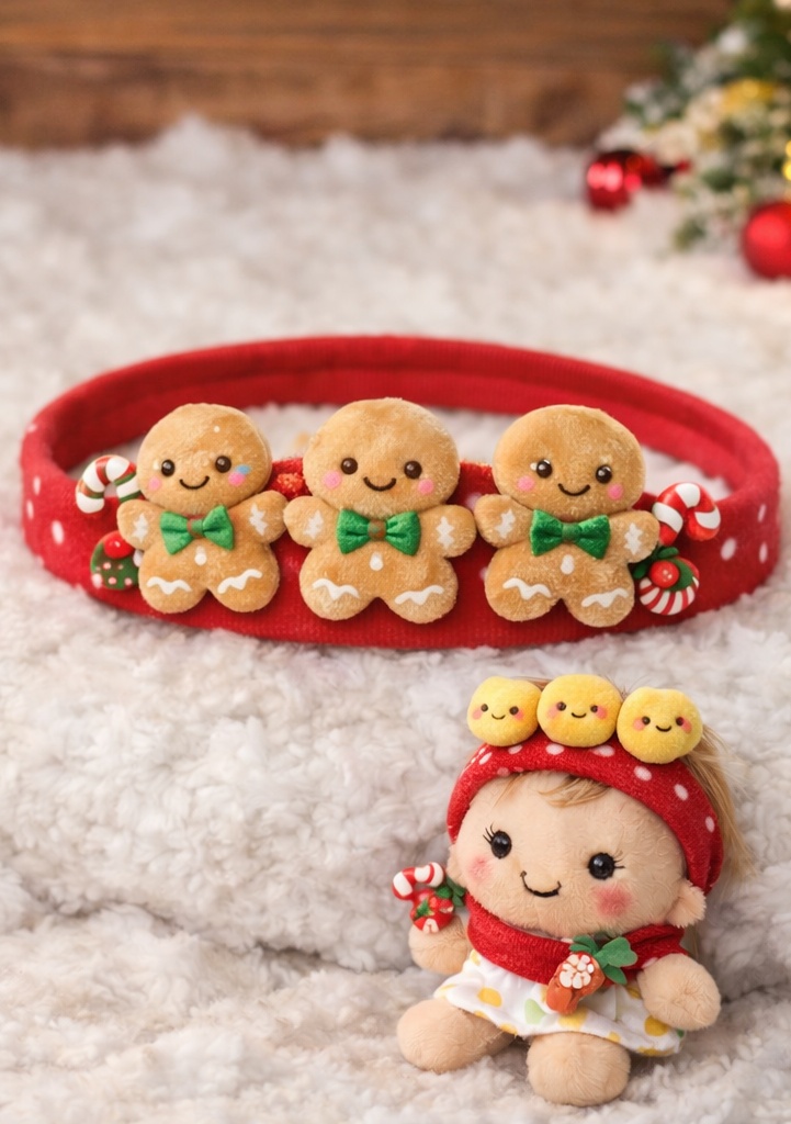 Kawaii Pink Plush Doll Baby Headband Cartoon Infant Head Wrap Gentle Stretch Accessory