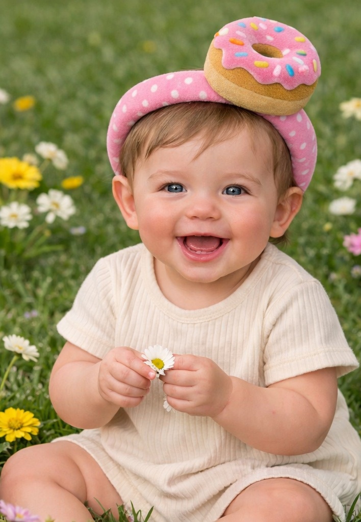 Baby-exclusive Food-themed Headband, Soft Cotton Plush Design, Comfortable & Cute