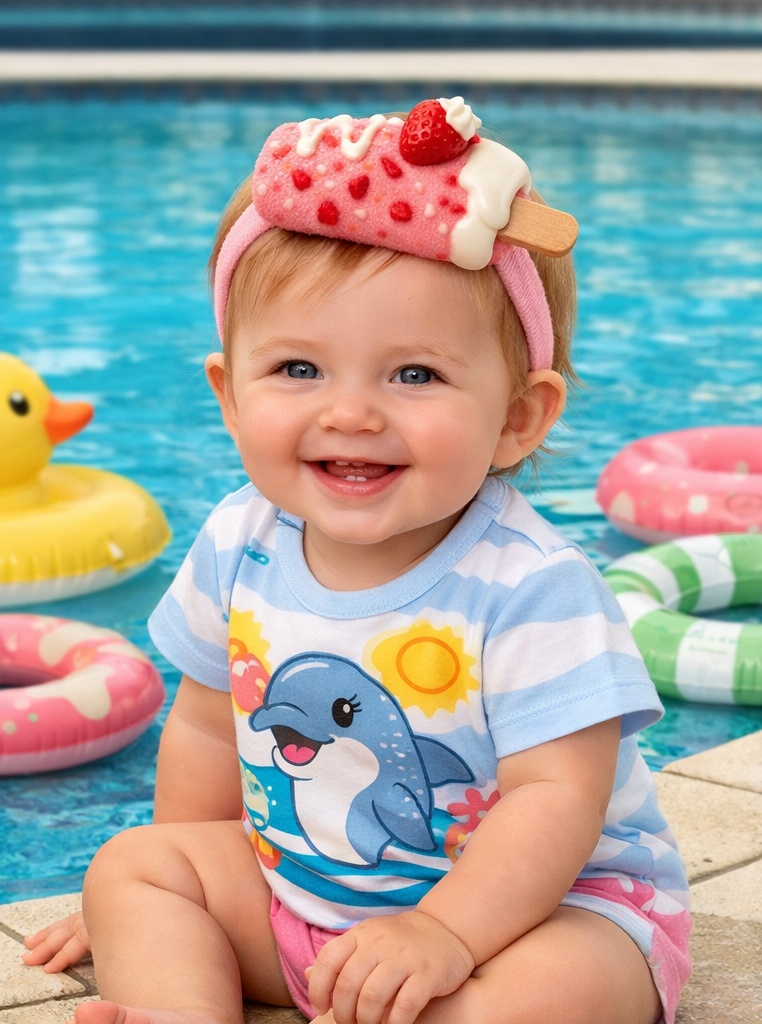 Wholesale Infant Cotton Plush Headband with Playful Food Motif for Baby Product Distributors