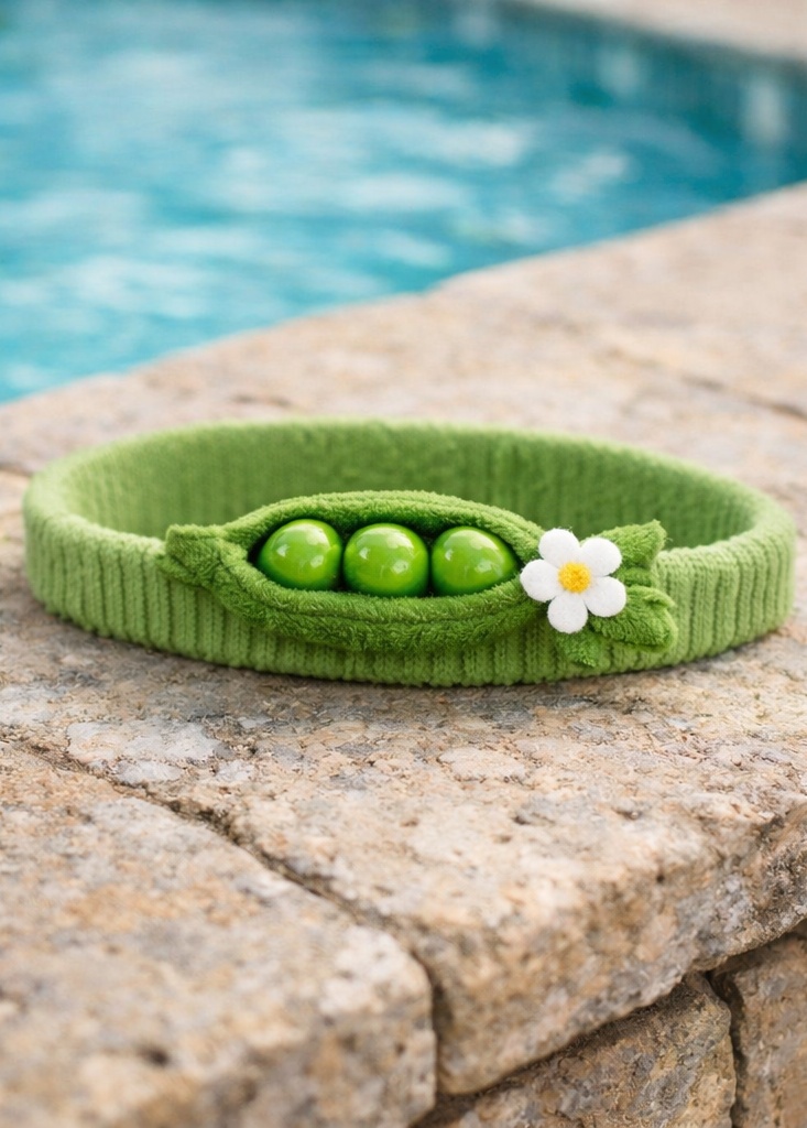 Diadema de Peluche para Bebé Estilo Pícnic Pastoral con Banda de Algodón Ajustable y Motivo de Comida