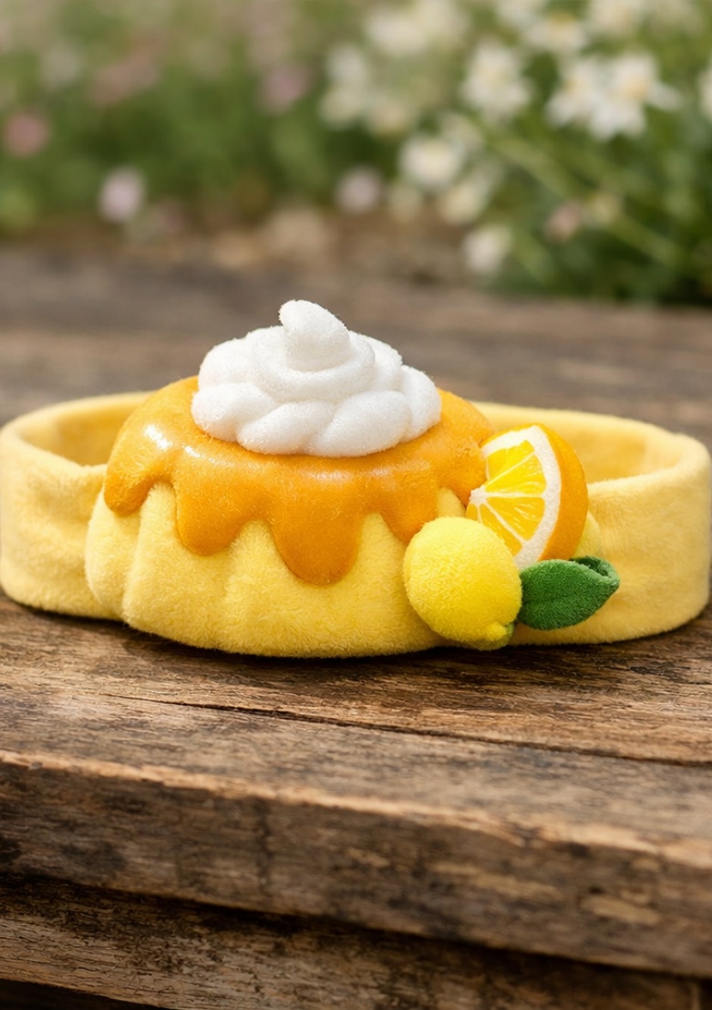 B2B Adjustable Cotton Baby Plush Headband with Cute Food Theme for Wholesale and Retailers