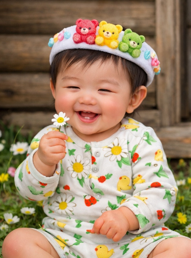 Soft Food-Themed Baby Head Wrap Cotton Adjustable Plush Hairband for Newborns and Toddlers