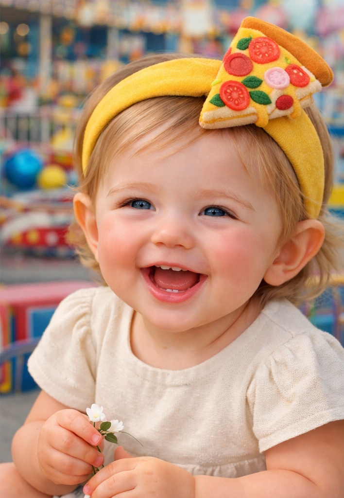 Baby Food-themed Plush Headband, Cotton Adjustable Design, Suitable for Babies of All Ages