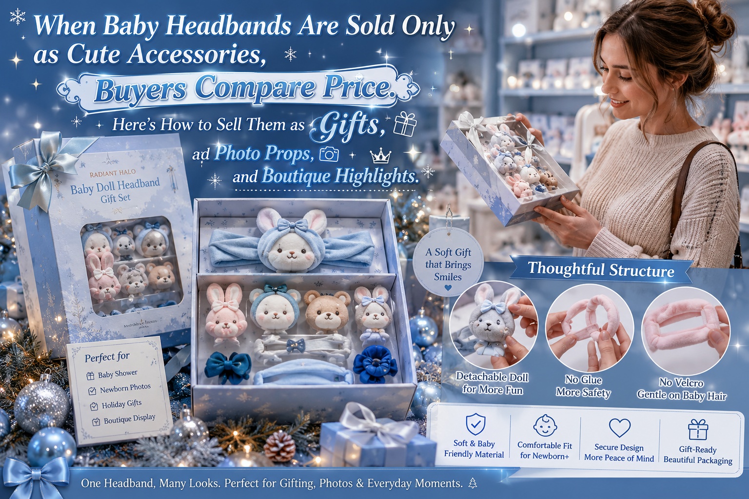 When Baby Headbands Are Sold Only as Cute Accessories, Buyers Compare Price. So How Can You Sell Them as Gifts, Photo Props, and Boutique Highlights?