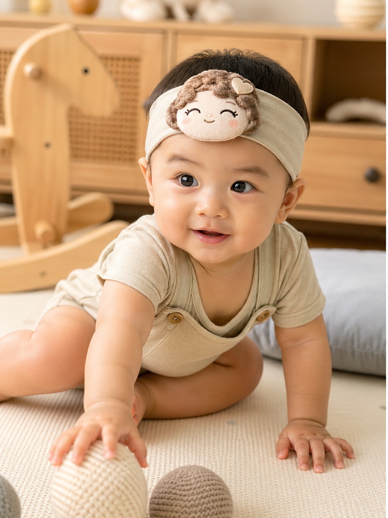 Wholesale-Ready Soft Plush Doll Baby Headband with Heart Accent for Gift & Boutique Buyers