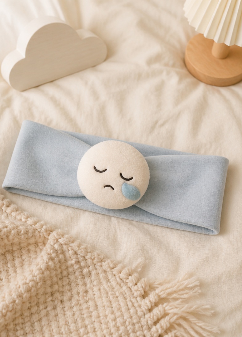 Faixa de Bebê em Pelúcia para Atacado com Boneco Emoji Sonolento para Coleções de Presente