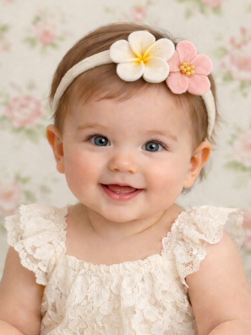 Succulent Garden Felt Baby Headband