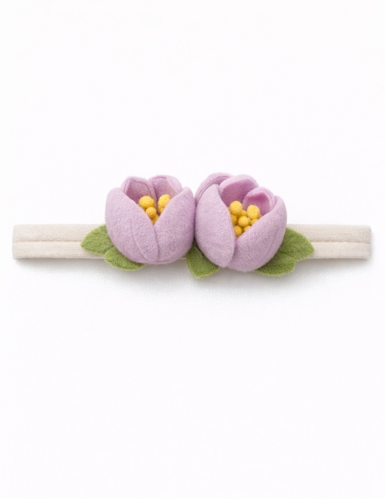 Lavender Tulip Baby Headband
