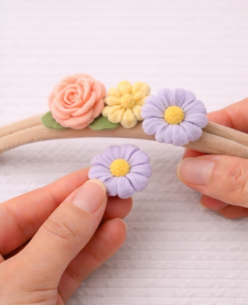Pastel Bloom Mix Baby Headband – Multicolor Floral Accessory