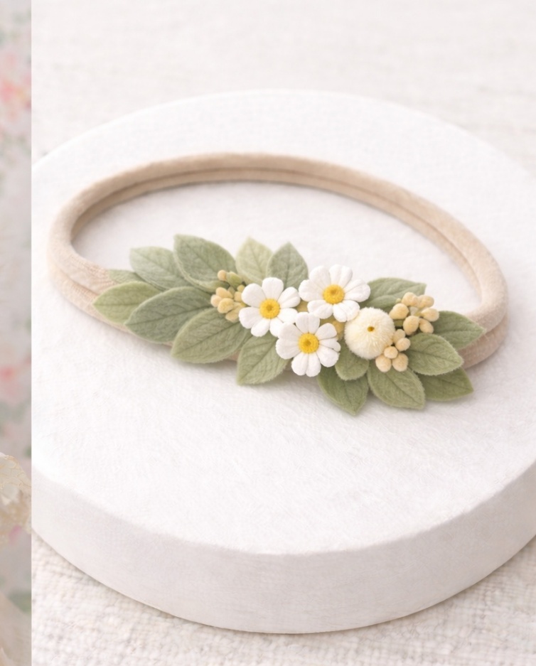Daisy Charm Baby Headband