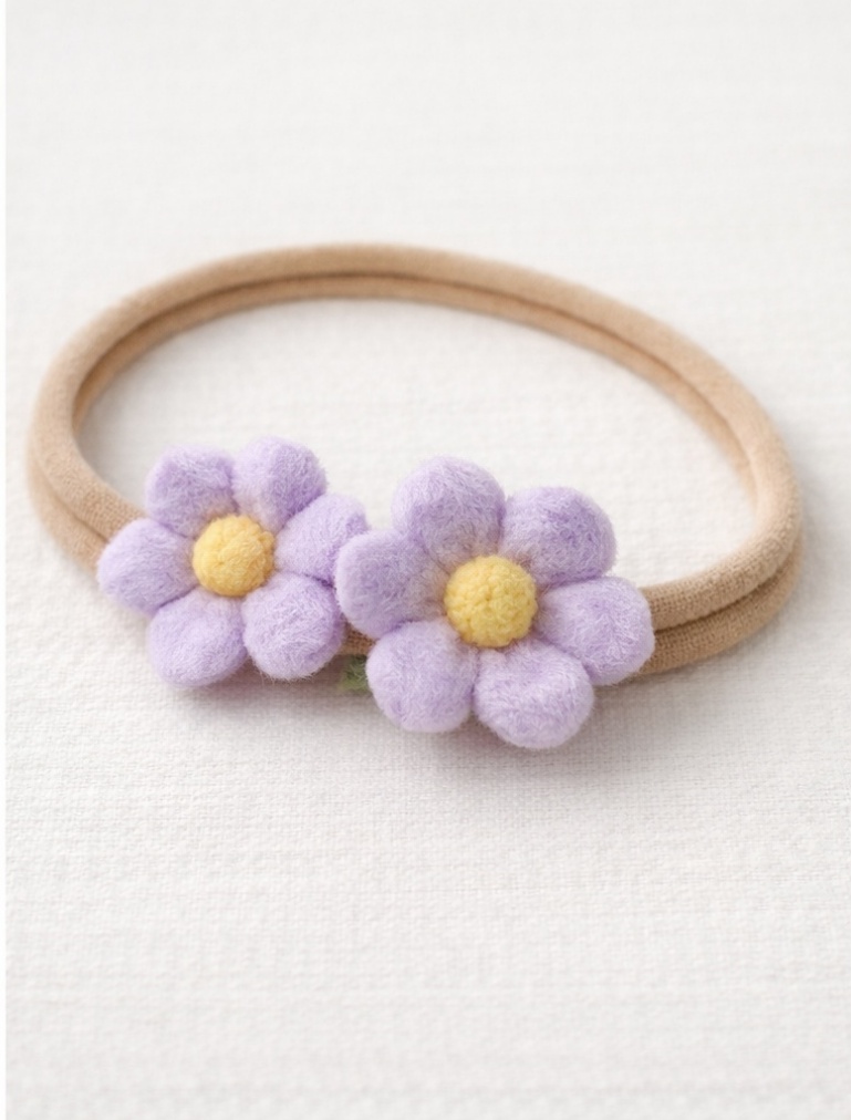 Lila Blumen Baby Haarband