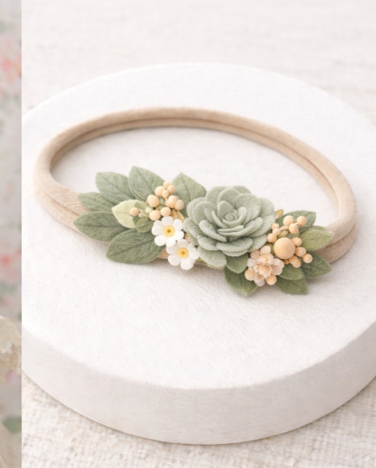 Succulent Garden Baby Headband