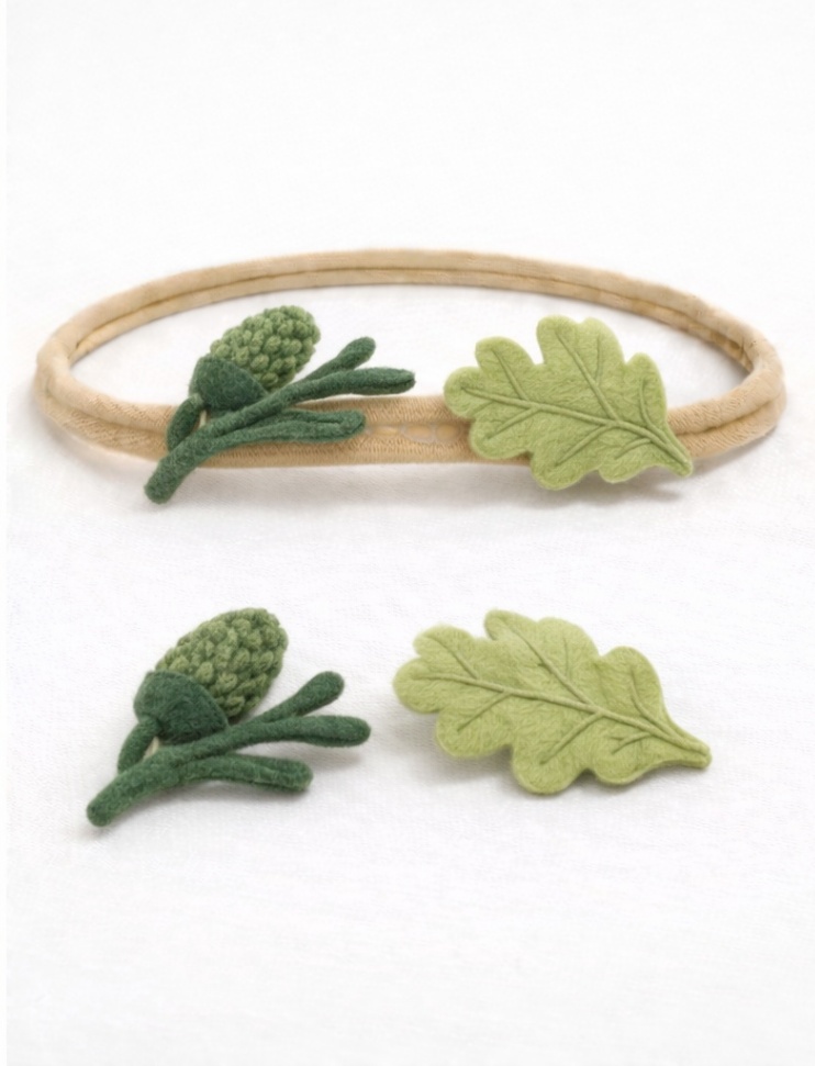 Botanical Greenery Baby Headband Set