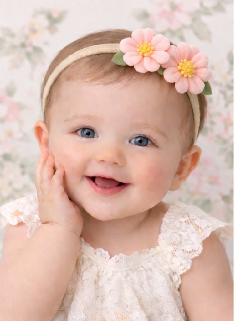 Blossoming Pink Baby Headband
