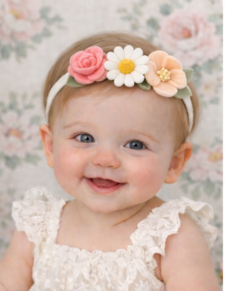 Floral Blossom Trio Baby Headband