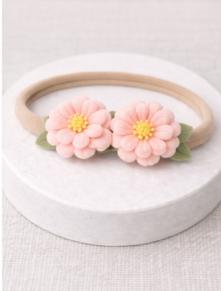 Blossoming Pink Baby Headband
