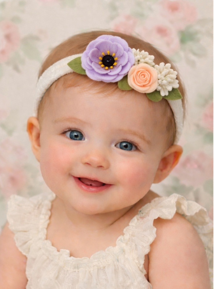 Lavender Garden Bloom Baby Headband