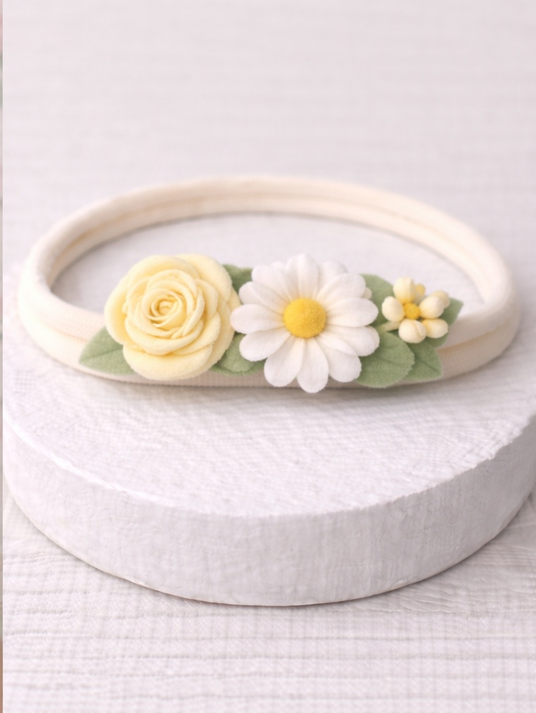 Yellow Blossom Baby Headband