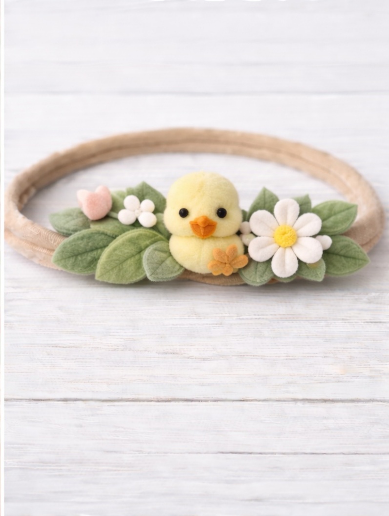 Bear and Mushroom Baby Headband