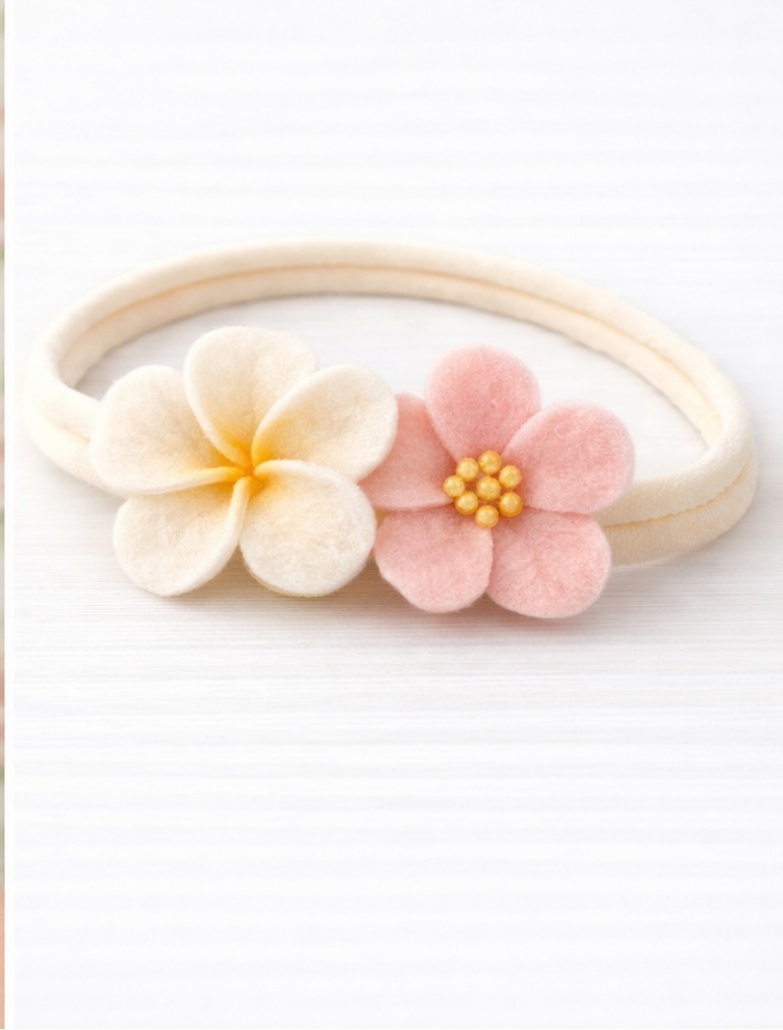 Succulent Garden Felt Baby Headband