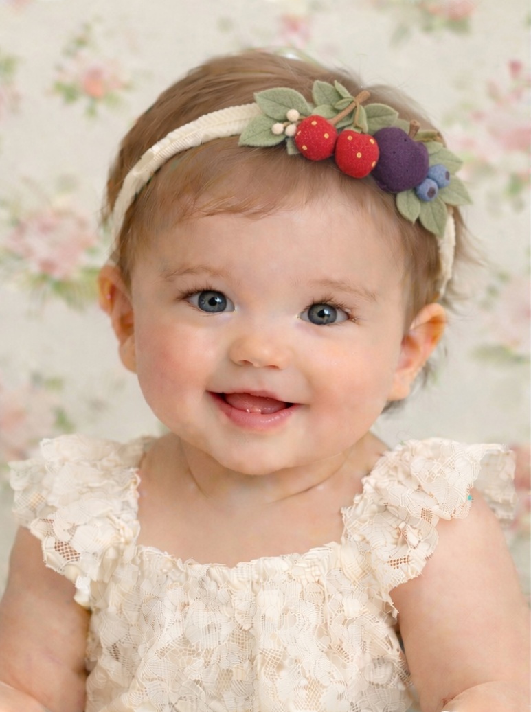 Cherry Plum Orchard Baby Headband