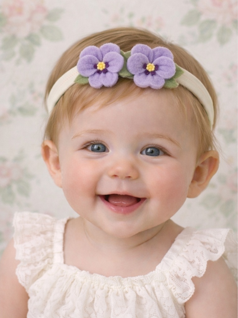 Purple Violet Baby Headband