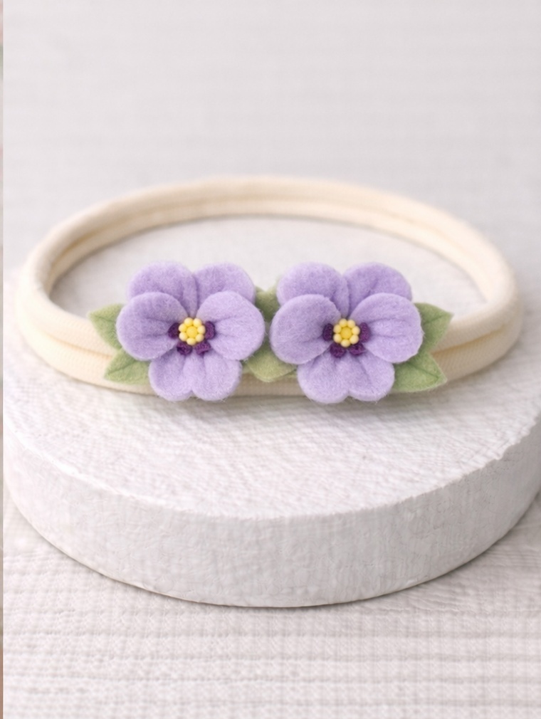 Purple Violet Baby Headband
