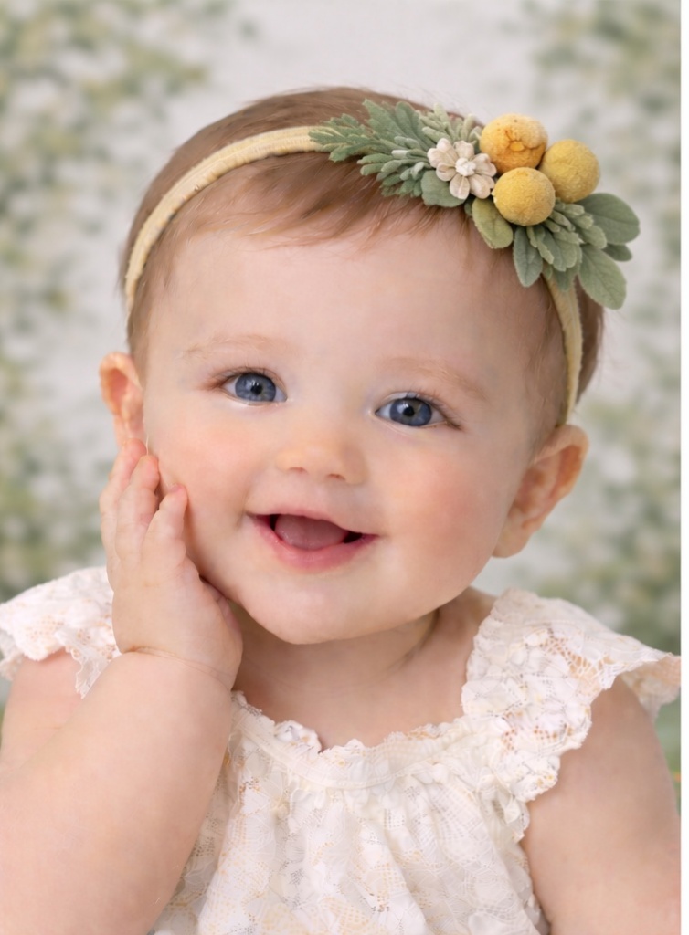 Golden Blossom Baby Headband