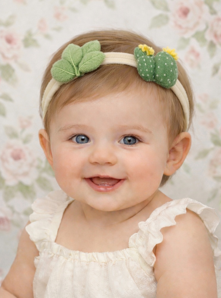 Cactus Blossom Baby Headband Set