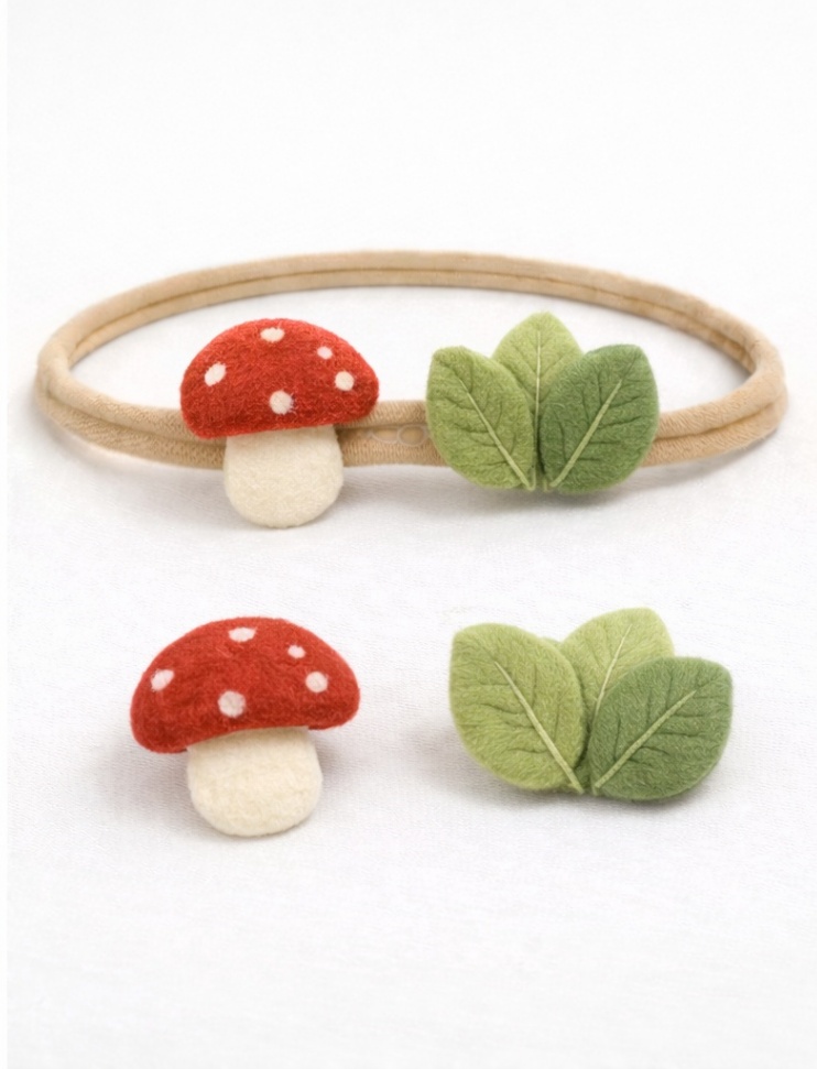 Conjunto de Diadema de Rosa y Margarita para Bebé