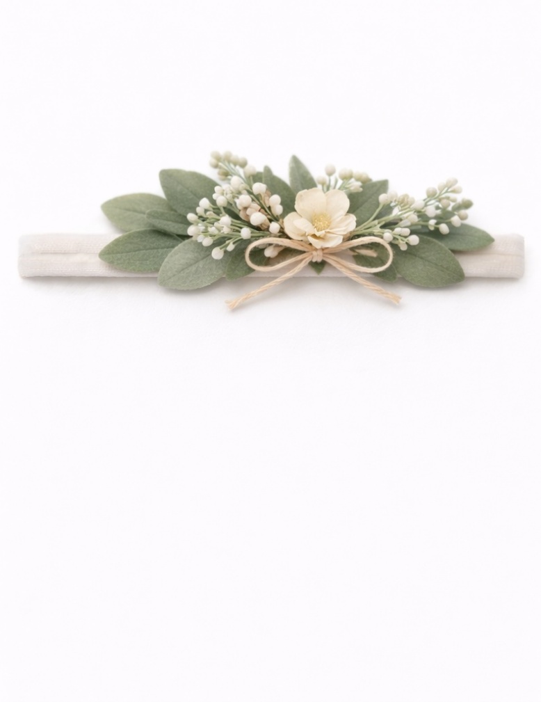Cinta Floral Natural para Bebé