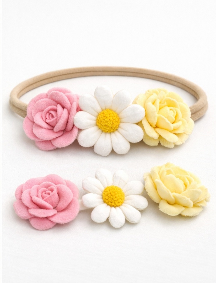 Charming Floral Baby Headband Set