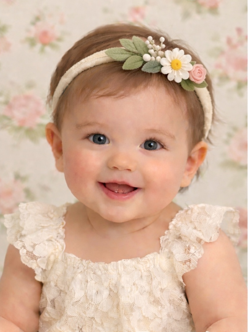 Bandeau Bébé Fleur de Printemps