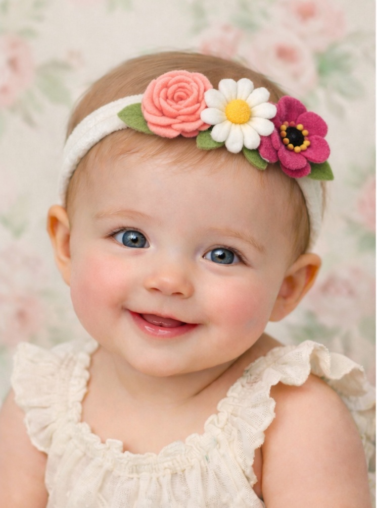 Tiara Floral Encantada para Bebê