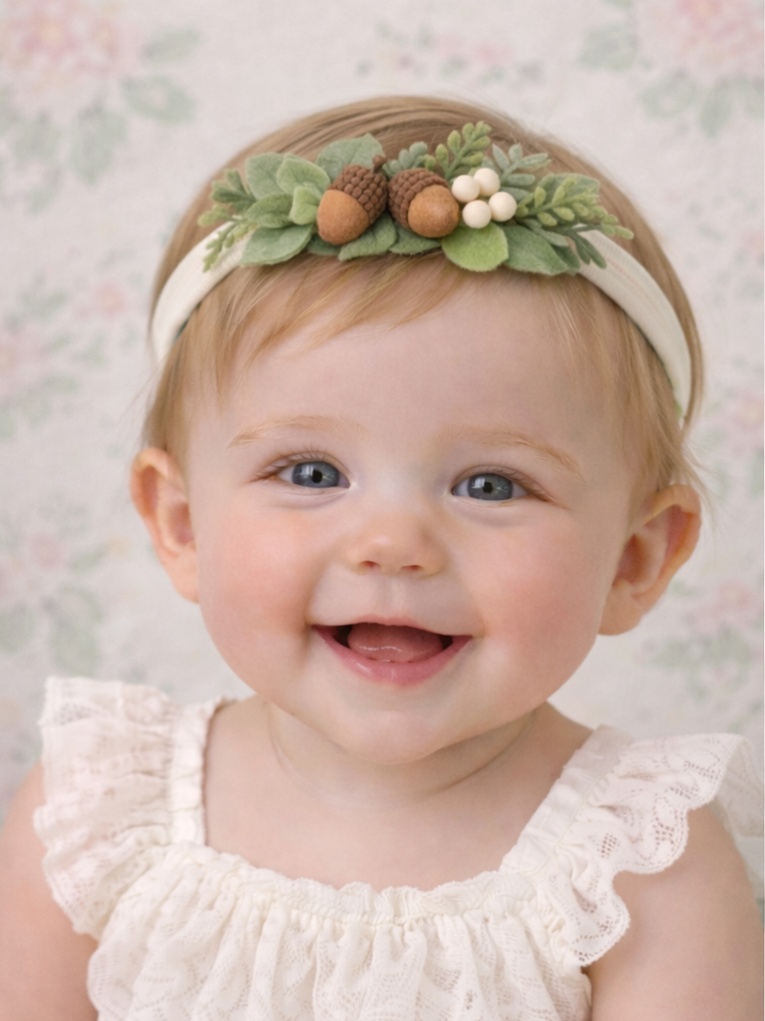 Couronne de Fleurs Sauvages pour Bébé