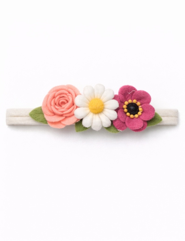 Tiara Floral Encantada para Bebê