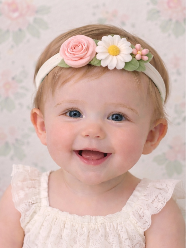 Peach Blossom Baby Headband