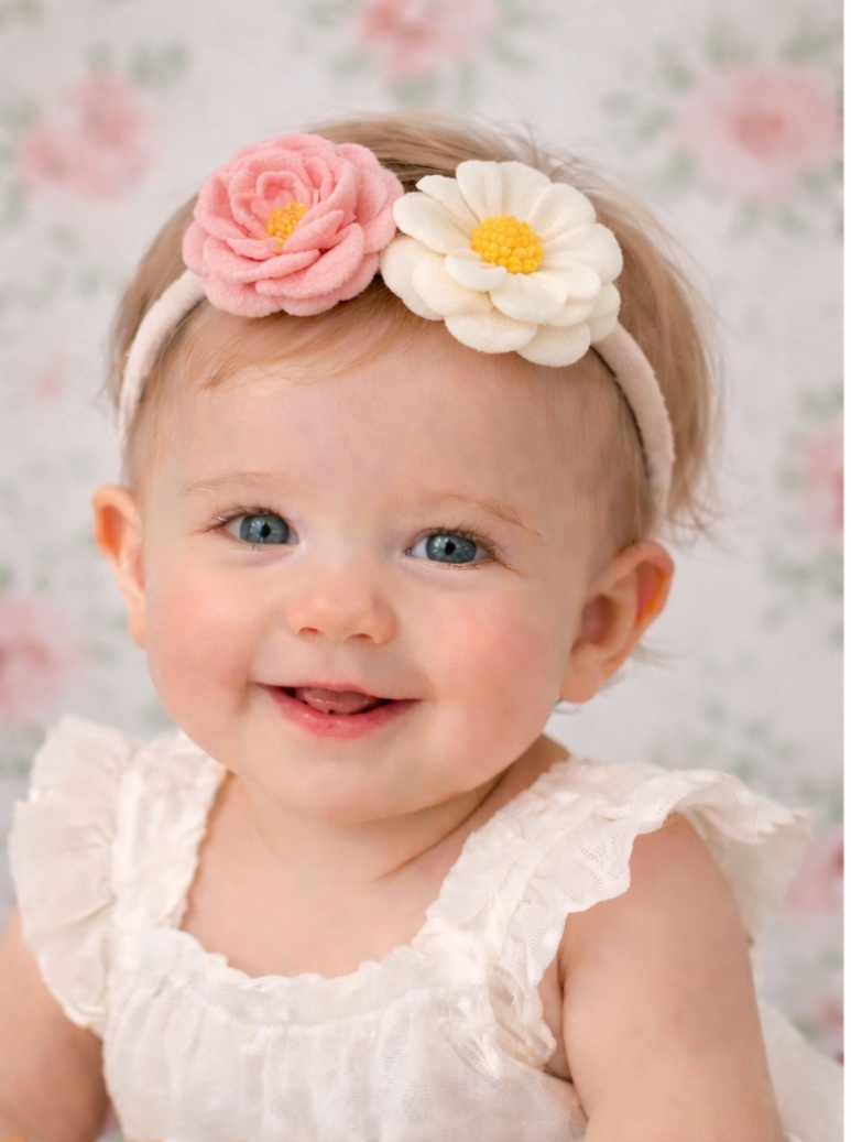 Blush & Ivory Bloom Baby Headband