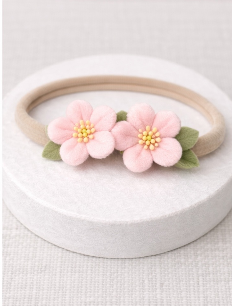 Diadema de Flores de Cerejeira para Bebê