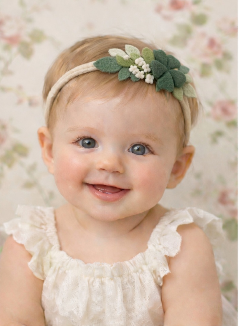 Green Clover Baby Headband