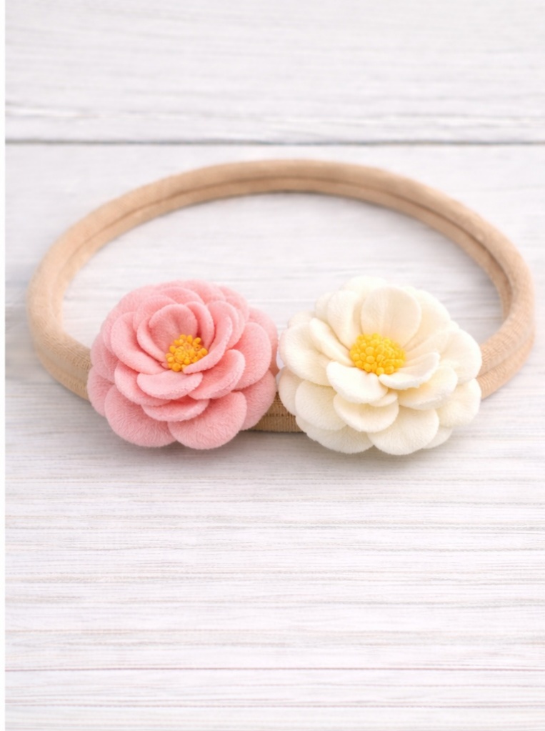 Blush & Ivory Bloom Baby Headband