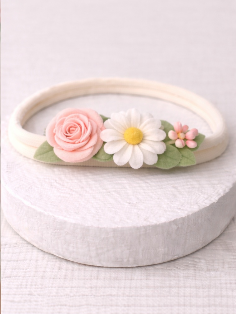 Peach Blossom Baby Headband
