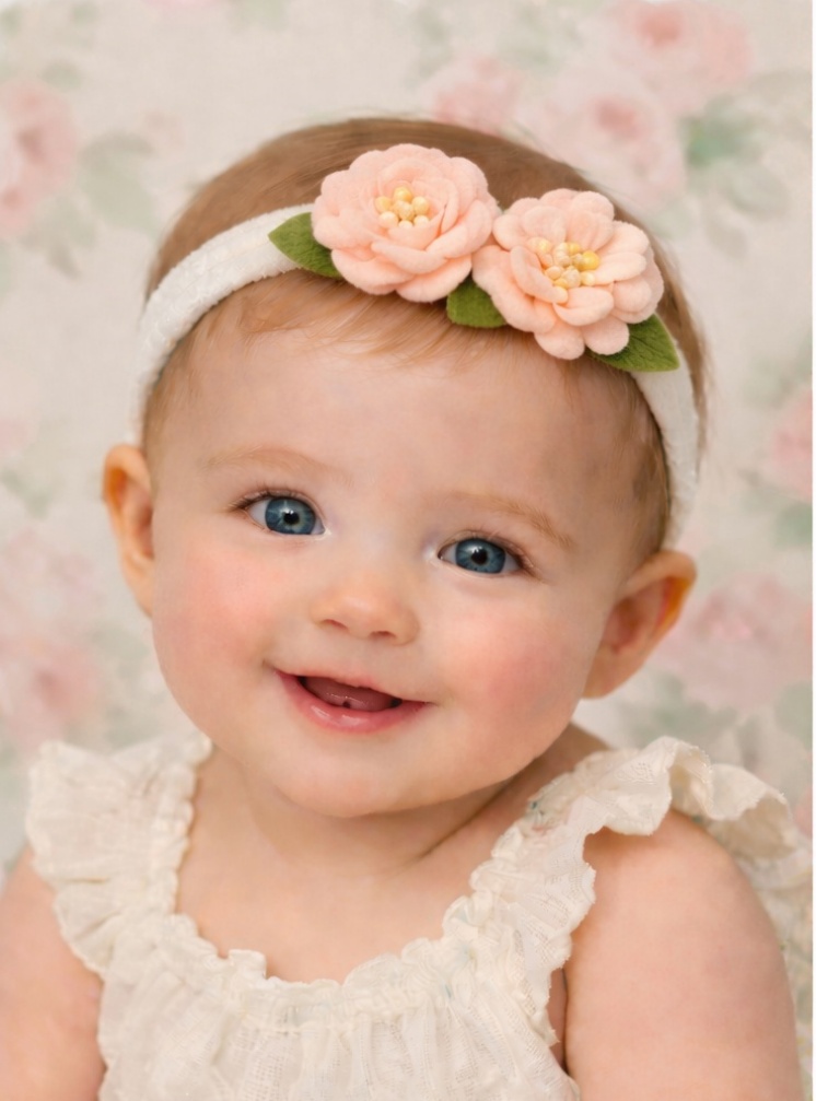 Faixa de Cabeça Encanto Floral para Bebê