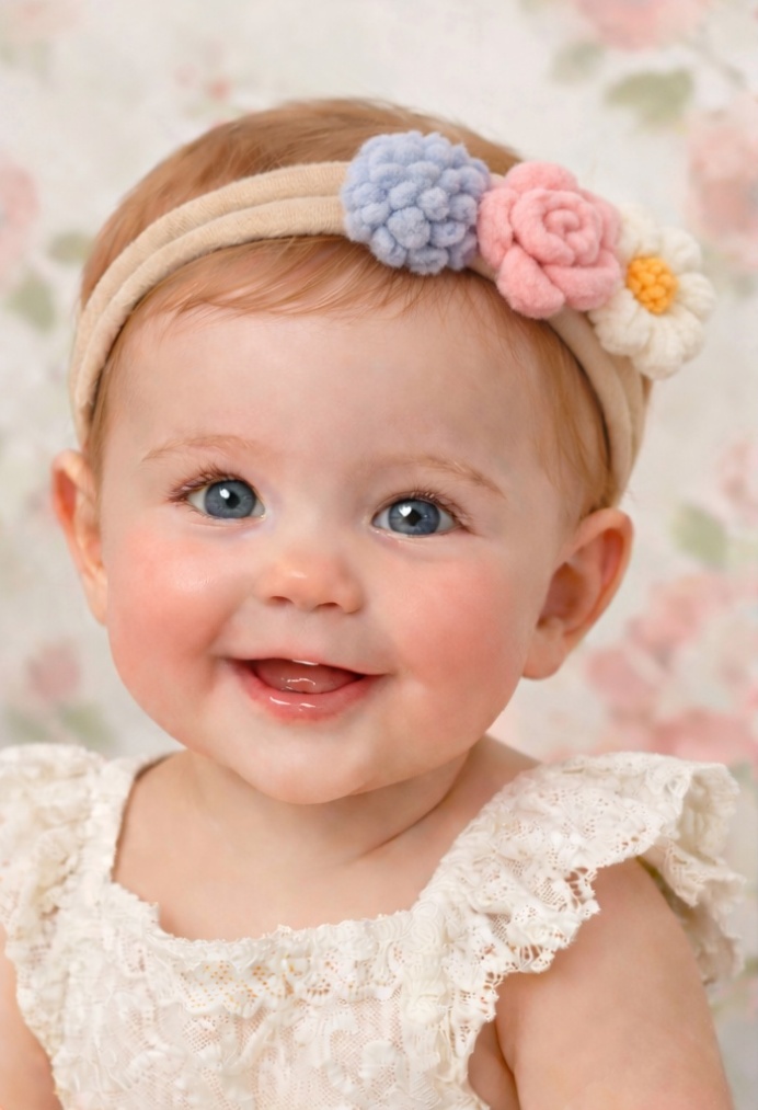 Presente de Primavera Baby Headband com Flores Coloridas e Fofo