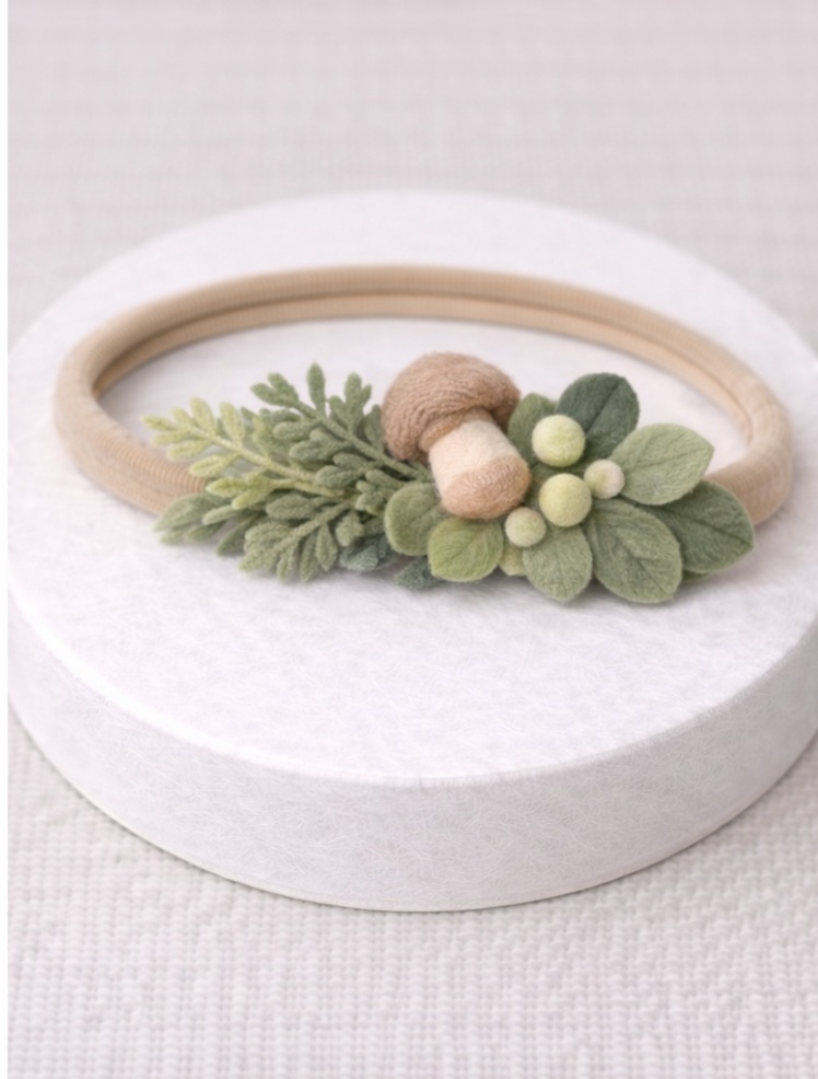 Diadema com Cogumelo para Bebê