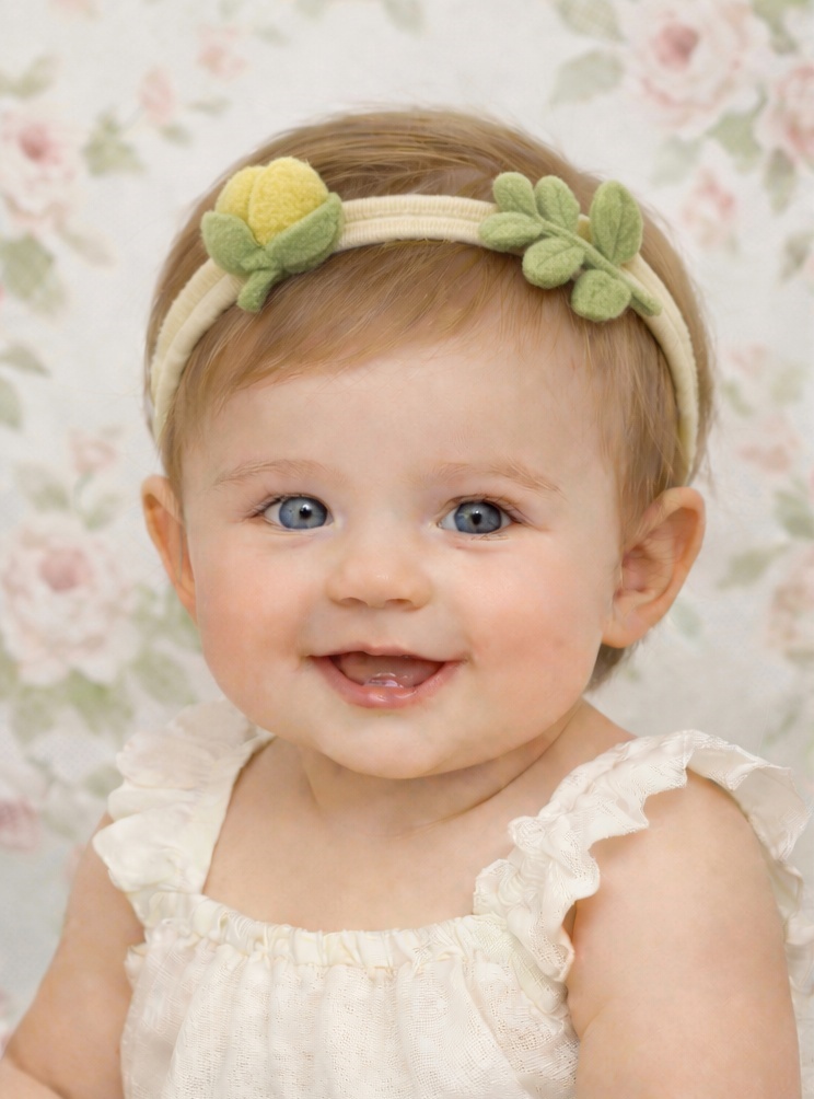 Delicate Botanical Blossom Baby Headband Set