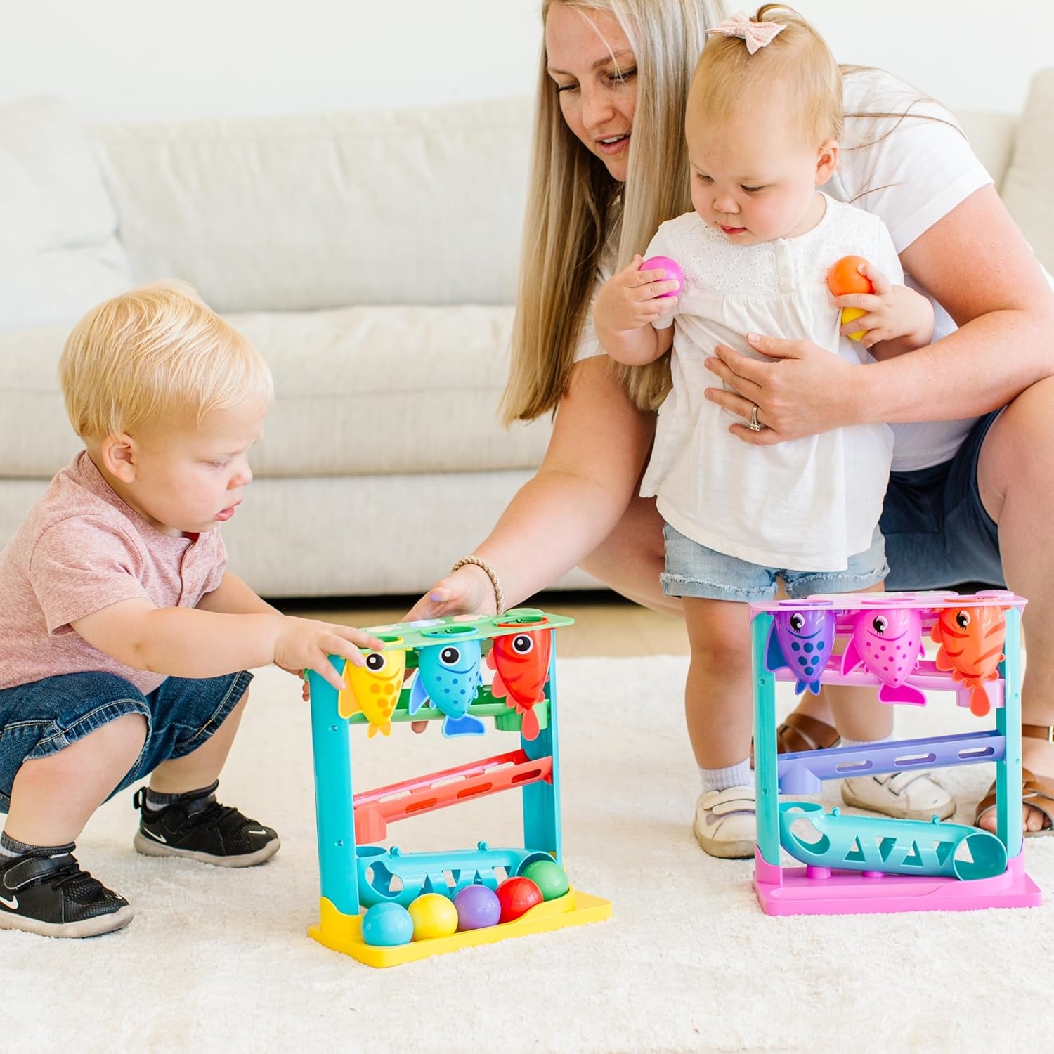 Juguete Sensorial de Peces con Bolas – Diversión Interactiva para Bebés