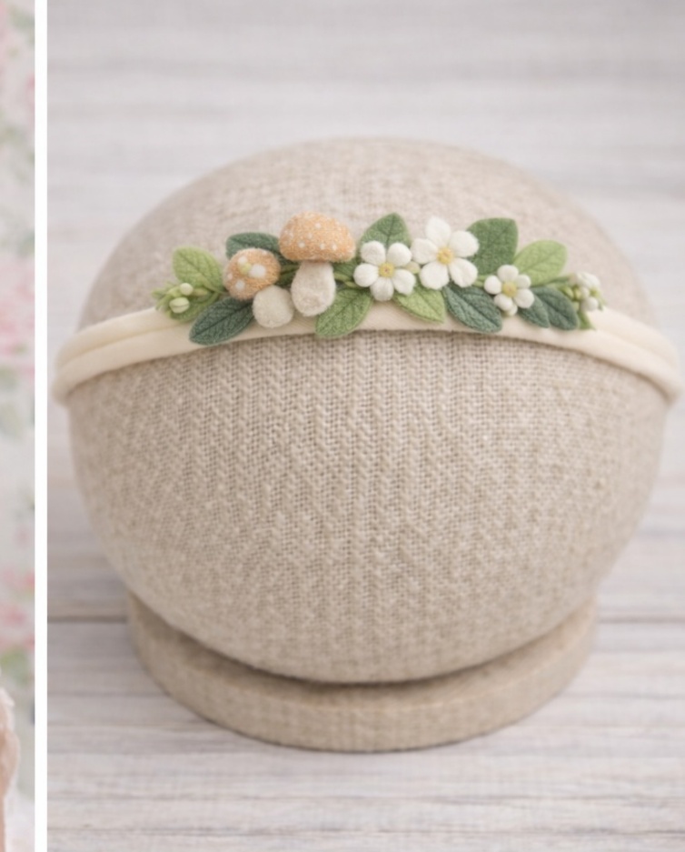 Diadema Floral Elegante para Bebé - Diseño de Arándano y Flores