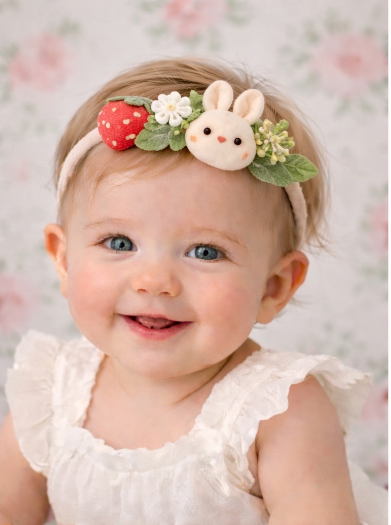 Bunny Garden Baby Headband