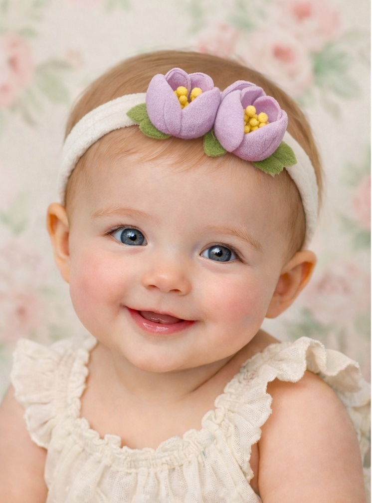Lavender Tulip Baby Headband